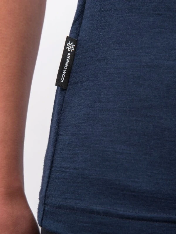 MERINO SENSOR ACTIVE SONGBIRDS - dámské tričko, krátký rukáv, deep blue