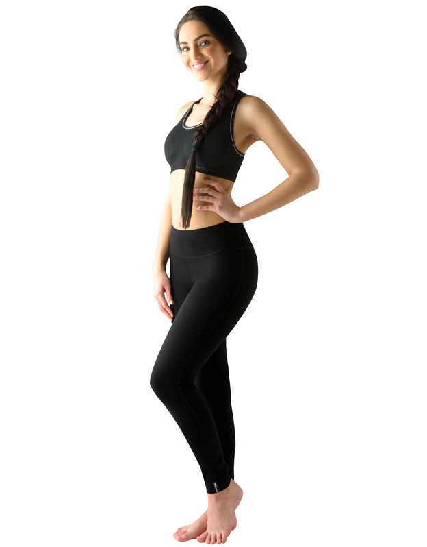 ECO FITNESS W, bambusové sportovní legíny, dlouhé, černá