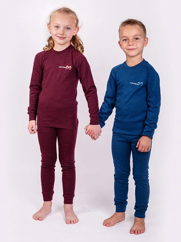 ZENCO dětské funkční, kombinace merino/bamboo, termotričko s dlouhým rukávem, švestka