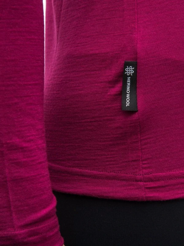 MERINO SENSOR ACTIVE FOX - dámské tričko, dlouhý rukáv, lilla
