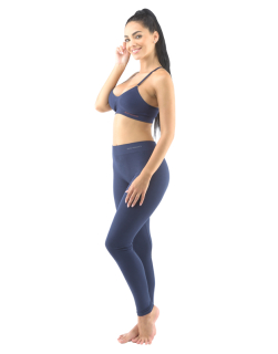 FITNESS I. W bambusové bezešvé legíny, dlouhé, lékořice