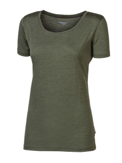 ORIGINAL WOMEN MERINO dámské merino tričko s krátkhým rukávem, khaki melír