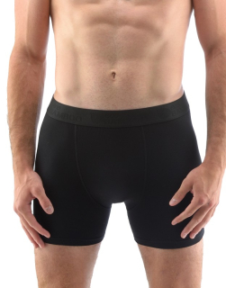 MATTY pánské bambusové boxerky s delší nohavičkou, černá