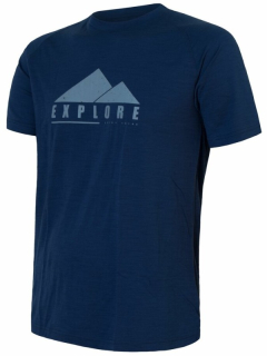 MERINO AIR NEW SENSOR PT EXPLORE- pánské tričko s krátkým rukávem, tmavě modrá