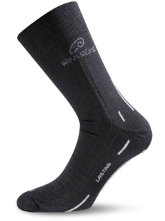 WLS MERINO TREKKING LASTING vlněné ponožky s ionty stříbra, černá