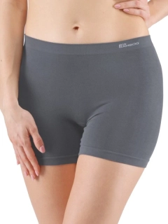 MIRABI dámské bezešvé bambusové boxerky, delší nohavička, tmavě šedá